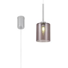 Giuseppe 12cm Single Pendant 2m, 1 x G9, Polished Chrome/Smoked Type B Shade