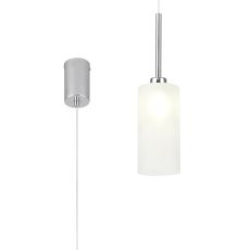 Giuseppe 10cm Single Pendant 2m, 1 x G9, Polished Chrome/Frosted Type A Shade