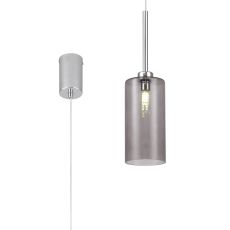 Giuseppe 10cm Single Pendant 2m, 1 x G9, Polished Chrome/Smoked Type A Shade