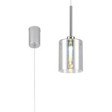 Giuseppe 12cm Single Pendant 2m, 1 x G9, Polished Chrome/Iridescent Type B Shade