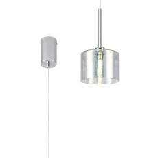Giuseppe 15cm Single Pendant 2m, 1 x G9, Polished Chrome/Iridescent Type C Shade