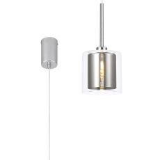 Giuseppe 14cm Single Pendant 2m, 1 x G9, Polished Chrome/Chrome/Clear Type H Shade
