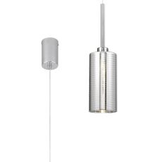 Giuseppe 10cm Single Pendant 2m, 1 x G9, Polished Chrome/Chrome Lined Type A Shade