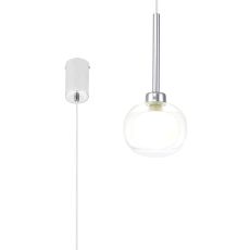 Giuseppe 12cm Single Pendant 2m, 1 x G9, Polished Chrome/Frosted/Clear Type M Shade