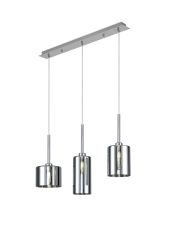 Giuseppe Linear Pendant 2m, 3 x G9, Polished Chrome/Chrome Type A,B,C Shade