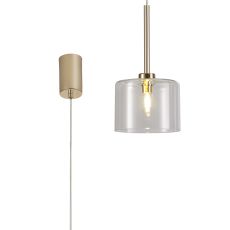 Giuseppe 15cm Single Pendant 2m, 1 x G9, French Gold/Clear Type C Shade