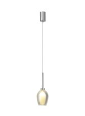 Giuseppe 12cm Single Pendant 2m, 1 x G9, French Gold/Smoke/Frosted Type D Shade