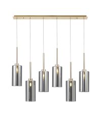 Giuseppe Linear Pendant 2m, 6 x G9, French Gold/Chrome Type A Shade