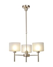 Giuseppe 55cm Telescopic/Semi Flush, 3 x G9, French Gold/Frosted Type C Shade