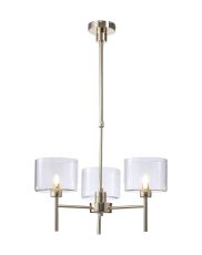 Giuseppe 55cm Telescopic/Semi Flush, 3 x G9, French Gold/Clear Type C Shade