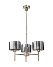 Giuseppe 55cm Telescopic/Semi Flush, 3 x G9, French Gold/Chrome Type C Shade