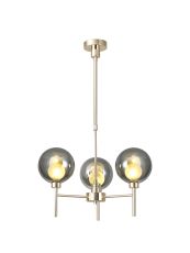 Giuseppe 54cm Telescopic/Semi Flush, 3 x G9, French Gold/Chrome/Frosted Type G Shade