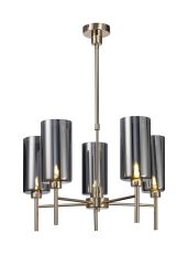 Giuseppe 60cm Telescopic/Semi Flush, 5 x G9, French Gold/Chrome Type A Shade