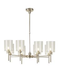Giuseppe 82cm Telescopic/Semi Flush, 8 x G9, French Gold/Clear Type B Shade