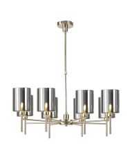 Giuseppe 82cm Telescopic/Semi Flush, 8 x G9, French Gold/Chrome Type B Shade