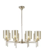 Giuseppe 82cm Telescopic/Semi Flush, 8 x G9, French Gold/Cognac Type B Shade