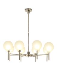 Giuseppe 84cm Telescopic/Semi Flush, 8 x G9, French Gold/Frosted Type G Shade