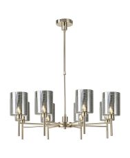 Giuseppe 82cm Telescopic/Semi Flush, 8 x G9, French Gold/Chrome Lined Type B Shade