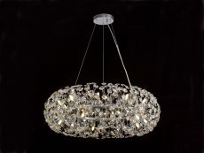 Hiphonic 80cm Ring Pendant 20 Light G9 Polished Chrome/Crystal