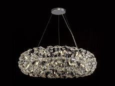 Hiphonic Pendant 1m Ring 26 Light G9 Polished Chrome/Crystal