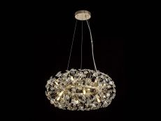 Hiphonic Pendant 60cm Ring 12 Light G9 French Gold/Crystal