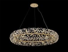 Hiphonic Pendant 1.4m Ring 36 Light G9 French Gold/Crystal, Item Weight:19.4kg