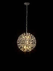 Hiphonic Pendant 40cm Sphere 9 Light G9 Polished Chrome / Crystal