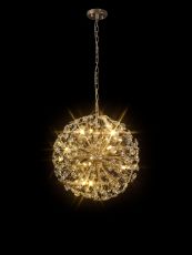 Hiphonic Pendant 50cm Sphere 12 Light G9 French Gold / Crystal