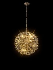 Hiphonic 50cm Sphere Pendant 12 Light G9 French Gold / Crystal