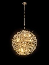 Hiphonic 60cm Sphere Pendant 16 Light G9 French Gold / Crystal