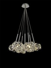 Hiphonic 51cm 7 Light G9 1.5m Cluster Pendant With Polished Chrome/Crystal Shade