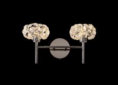 Hiphonic 2 Light G9 Switched Wall Lamp With Polished Chrome/Crystal Shade