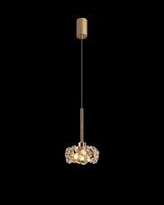 Hiphonic 17cm 1 Light G9 2m Single Pendant With French Gold/Crystal Shade