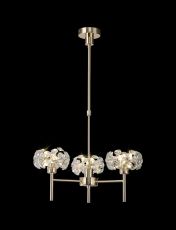 Hiphonic 3 Light G9 Telescopic Light With French Gold And Crystal Shade