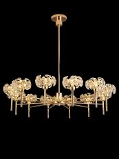 Hiphonic 12 Light G9 Telescopic Light With French Gold And Crystal Shade
