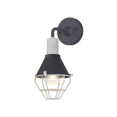 Hopestone Wall Lamp, 1 Light E27, IP65, Anthracite/Matt White, 2yrs Warranty