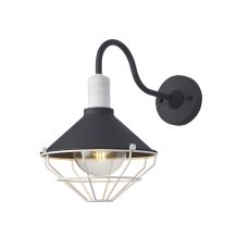 Hopestone Wall Lamp, 1 Light E27, IP65, Anthracite/Matt White, 2yrs Warranty