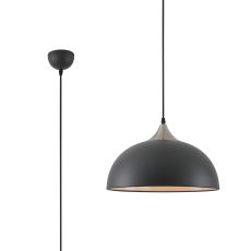 Illy 38cm Small Pendant, 1 x E27, Graphite/Satin Nickel