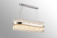 Modus 1m 24 Light G9, Pendant Oblong, Polished Nickel / Clear Item Weight: 22.65kg