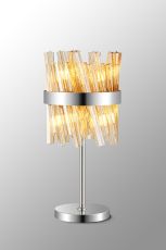 Modus 6 Light G9, Table Lamp, Polished Nickel / Amber