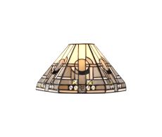 Kiddily, Tiffany 30cm Non-electric Shade Suitable For Pendant/Ceiling/Table Lamp, White/Grey/Black/Crystal. Suitable For E27 or B22 Pendants
