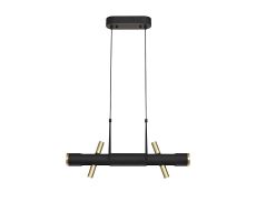 Lavazza Linear Pendant , 4 x 2W LED, 3000K, 1120lm, Sand Black, Gold, 3yrs Warranty