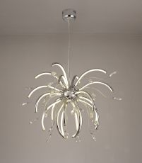 Lorovela Large Pendant, 20 x 4.5W LED, 3000K, 2549lm, Polished Chrome, 3yrs Warranty