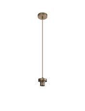 Zenth 10cm Antique Brass 1 Light E27 2m Pendant (FRAME ONLY)