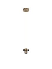 Zenth Antique Brass 1 Light E27 2m Pendant (FRAME ONLY)