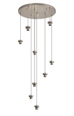 Zenth 70cm Satin Nickel 9 Light E27 3m Round Multiple Pendant (FRAME ONLY)