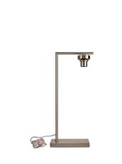 Zenth Satin Nickel 1 Light E27 59cm Downward Table Lamp Without Shade,