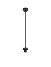 Zenth Satin Black 1 Light E27 2m Pendant (FRAME ONLY)