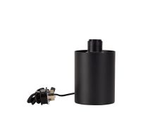 Zenth Satin Black 1 LIght E27 15cm Uplight Table Lamp (FRAME ONLY)