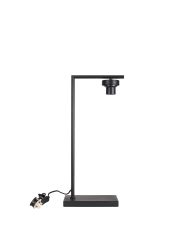 Zenth Satin Black 1 Light E27 59cm Downward Table Lamp Without Shade,